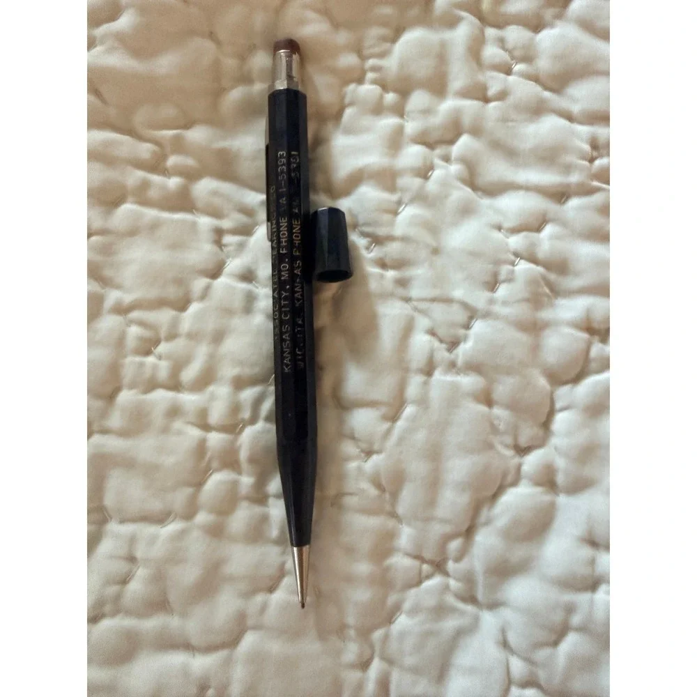 Vintage Autopoint Mechanical‎ Pencil Associated Bearings Co Kansas City Black